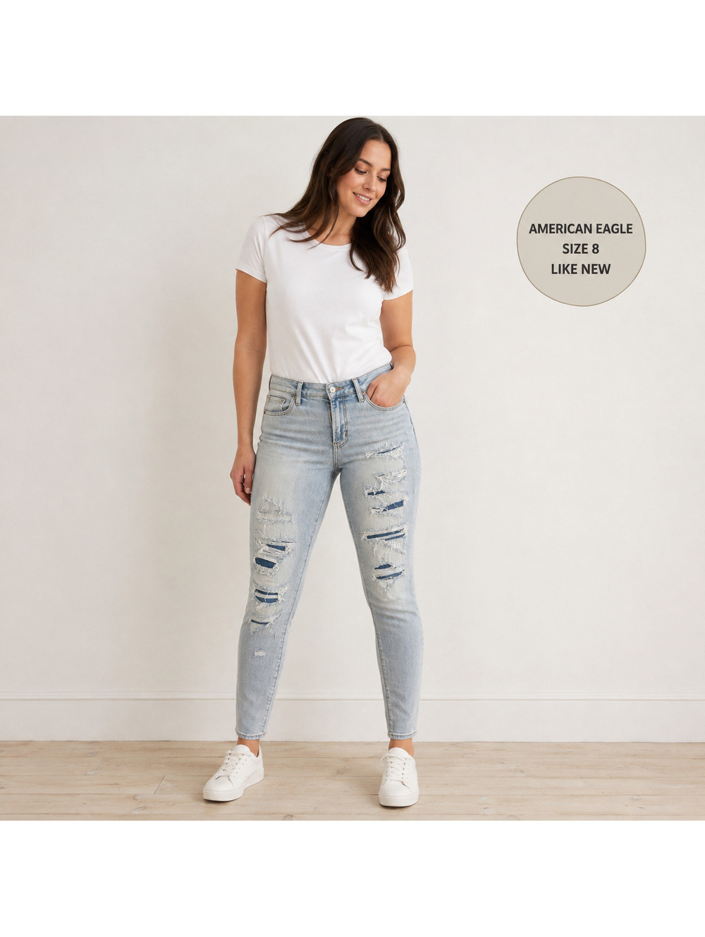 New Without Tags | American Eagle | 8 | Distressed Skinny Jeans